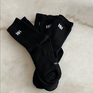 Helly Hansen Black Wool Kids Socks